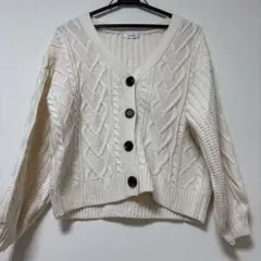 INGNI ケーブル編みニットカーディガン