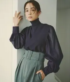 snidel シアースリーブレイヤードニット