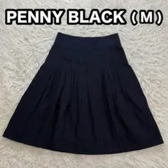 【PENNY BLACK】リネン100％ フレアスカート ネイビー Mサイズのサムネイル