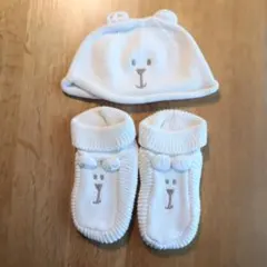 GAP 新生児用ニット帽と靴下セット　３〜6ヶ月　コットンニット100%