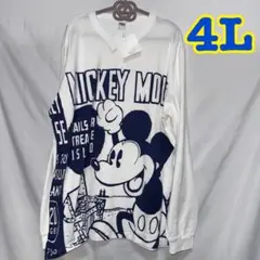 ミッキーマウス メンズ　長袖ロングTシャツ　4L