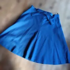 Riccimie NEW YORK青いリボン付きフレアスカート