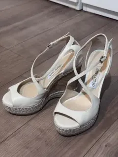 JIMMY CHOO コルクウェッジソールサンダル