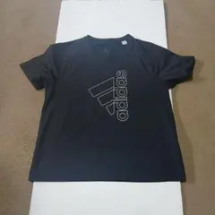adidas ブラック Tシャツ Lサイズ
