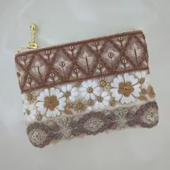 サービス商品です。インド刺繍リボン　ミニミニポーチ
