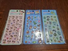 ぷくぷくミッキーマウス　トイ・ストーリー モンスターズ・インクシール3枚セット