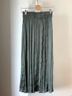 【ZARA】新品★サテンロングプリーツスカート