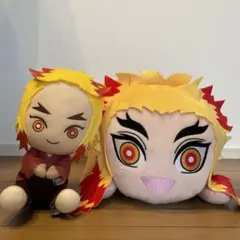 鬼滅の刃 煉獄杏寿郎 メガジャンボ寝そべりぬいぐるみと千寿郎ぬいぐるみセット