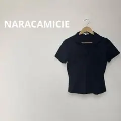 NARACAMICIE ナラカミーチェ 半袖 ポロシャツ ブラック 1のサムネイル