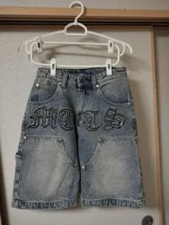 デニムショートパンツ ハーフパンツ ダブルニー sサイズのサムネイル