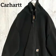 カーハート フルジップフーディスウェットパーカー XL黒 メキシコ製 USA古着
