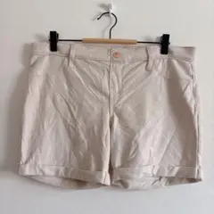1点物✨【XL】 ベージュ ロールアップ ショートパンツ ボトムス カジュアル