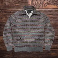 美品 RRL フルジップ スウェット ジャケット フェアアイル柄 Sのサムネイル