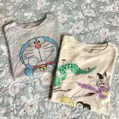 ドラえもん Tシャツ 120 ユニクロ 新のび太の日本誕生 通学着 小学生