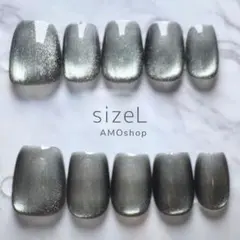 【現品限定】深みのあるグレーカーキ系カラー ちゅるんマグネットネイル♡