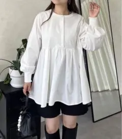 プロズヴェール　パールペプラムブラウス
