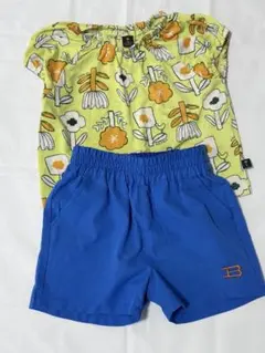 moimoln 花柄トップスとショートパンツセット 90/52 80