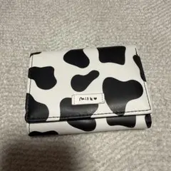 Milk 牛柄 三つ折り財布