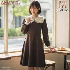 アマベル Amavel 新品 ロゴグラムリボン 2WAYクラシカルワンピース M