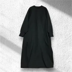 【アンフィーロ】ワンピース ハイネック バックファスナー クルーネック 長袖 M