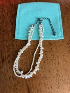 淡水パール 二重チェーンブレスレット