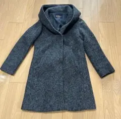 グレー フード付き ロングコート Mサイズ