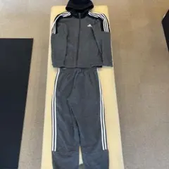 adidas アディダス スウェット上下セット グレー フード付