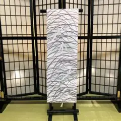 【良好】夏用　麻　トンボ　秋草　全通名古屋帯　夏物　芯あり　夏帯のサムネイル