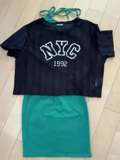 ANAP 透けTシャツ キャミソール タイトスカートセット