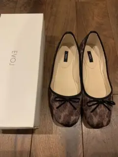 EVOL レオパード柄バレエシューズ　フラットシューズ