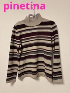 カシミヤ100% pinetinaピネティーナ　ボーダーニット
