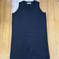 BEAMS HEARTS ブラック ニットノースリーブワンピース