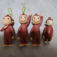 おさるのジョージ キーホルダー 4点セットのサムネイル
