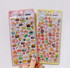 セール　お寿司　 ドロップシール　2枚セット　ぷっくりシール　可愛い