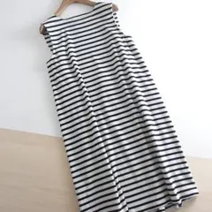 春物　●ニコアンド●　mode norm core?　ボーダーニットワンピースM