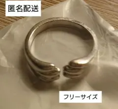 【新品未使用品】猫手リング ステンレススチール製 フリーサイズ 猫好きさんに