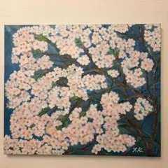 桜咲く出逢い F3 キャンバス アクリル画 - メルカリ