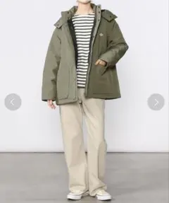 DANTON ダントン　レディースダウンジャケット　カーキ　Sサイズ