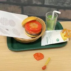リーメント ミニチュアフィギュア モスバーガーセット ポテトディップの小物付き