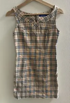 【合馬公式アカウント様】Burberryチェック柄 ノースリーブワンピース 38