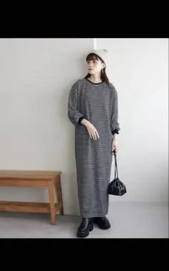 Discoat リンガー配色ワンピース ボーダー