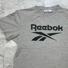 リーボック　クラシック　Tシャツ　メンズ　M　グレー　ブラック　ビックロゴ　半袖