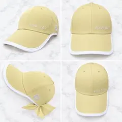 新品 FOOTJOY ベージュ レディース キャップ リボン付き
