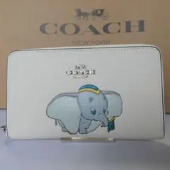 新品　コーチ　長財布　ディズニーコラボ　ダンボ　ミディアムウォレット