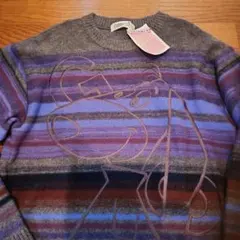 GREEN CLUB ストライプセーター