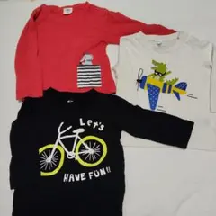 長袖シャツセット 3枚 80サイズ　七分袖