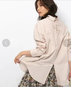 BARNYARDSTORM / バックレースアップシャツ / 長袖 / ピンク