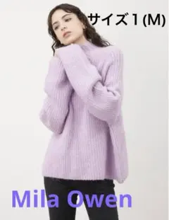 Mila Owenボトルネック アルパカ混畦ニットプルオーバー