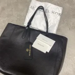 【美品】MICHAELKORS トートバッグ 黒レザー 保存袋付き 送料込み