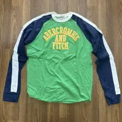 【Abercrombie&Fitch】ラグランカットソー グリーン サイズL